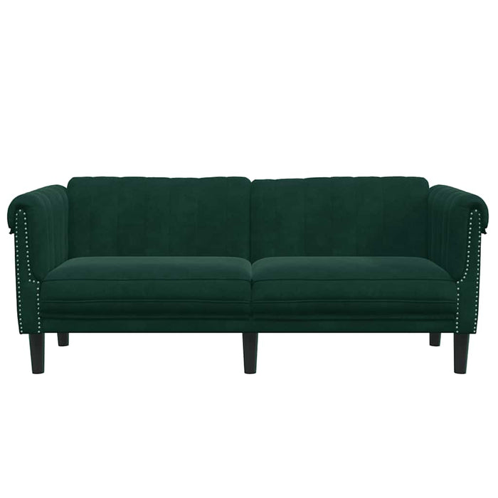 Canapea cu 2 locuri, verde închis, catifea - WALTI WALTI