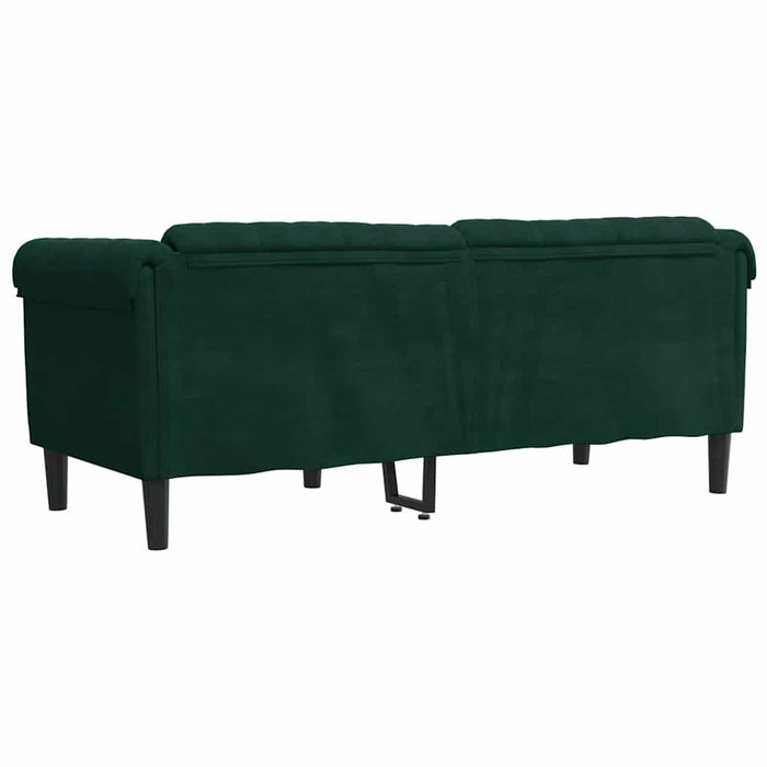 Canapea cu 2 locuri, verde închis, catifea - WALTI WALTI