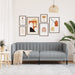 Canapea, 2 locuri, gri deschis, material textil - WALTI WALTI