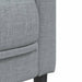 Canapea, 2 locuri, gri deschis, material textil - WALTI WALTI