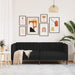 Canapea, 2 locuri, negru, material textil - WALTI WALTI