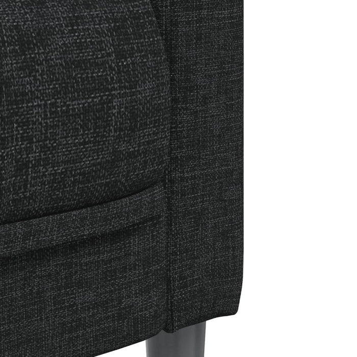 Canapea, 2 locuri, negru, material textil - WALTI WALTI