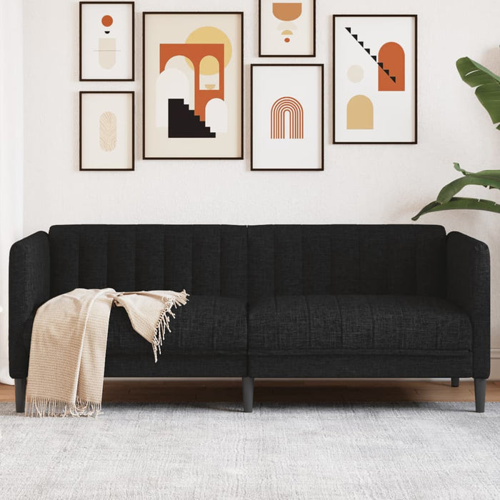 Canapea, 2 locuri, negru, material textil - WALTI WALTI