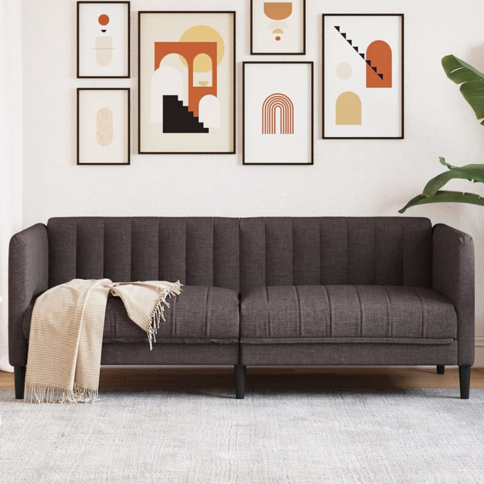 Canapea, 2 locuri, maro închis, material textil - WALTI WALTI
