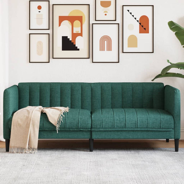 Canapea, 2 locuri, verde închis, material textil - WALTI WALTI