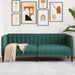 Canapea, 2 locuri, verde închis, material textil - WALTI WALTI