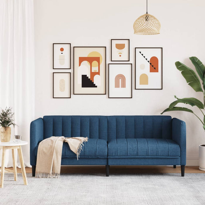 Canapea cu 2 locuri, albastru, material textil WALTI