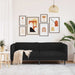 Canapea, 2 locuri, negru, material textil - WALTI WALTI