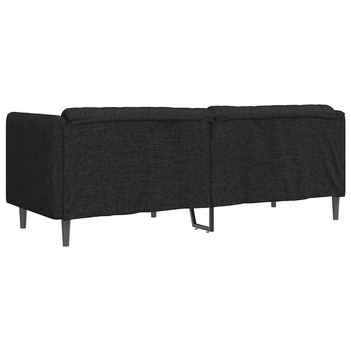 Canapea, 2 locuri, negru, material textil - WALTI WALTI