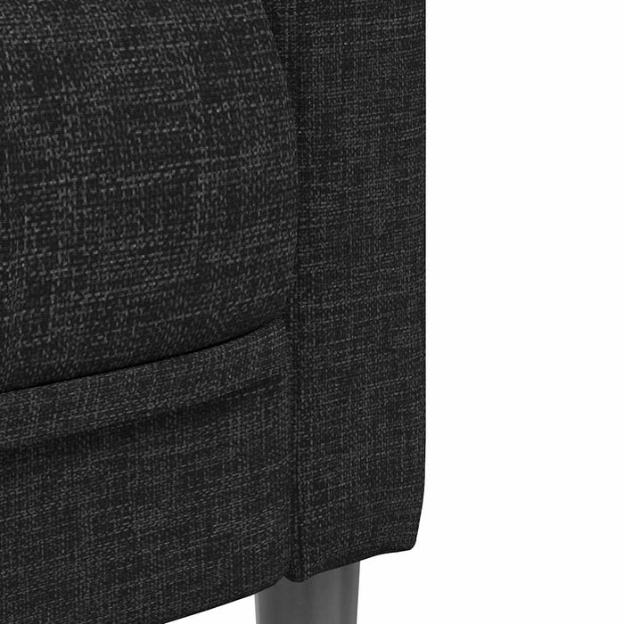 Canapea, 2 locuri, negru, material textil - WALTI WALTI