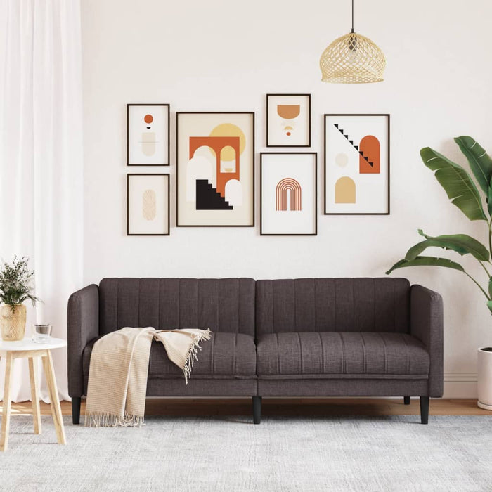 Canapea cu 3 locuri, maro închis, material textil - WALTI WALTI