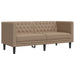 Canapea Chesterfield cu 2 locuri, cappuccino, piele ecologică - WALTI WALTI