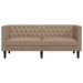Canapea Chesterfield cu 2 locuri, cappuccino, piele ecologică - WALTI WALTI