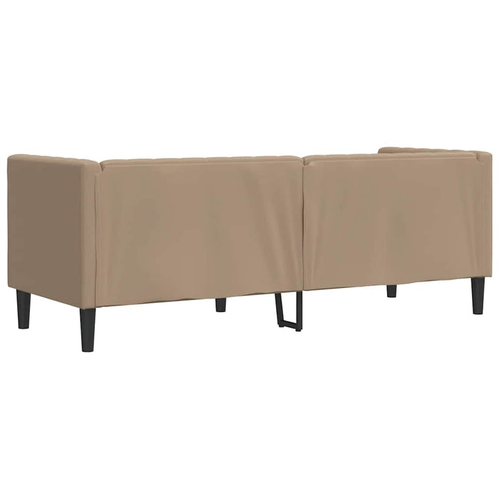 Canapea Chesterfield cu 3 locuri, cappuccino, piele ecologică - WALTI WALTI
