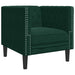 Fotoliu Chesterfield, verde închis, catifea - WALTI WALTI