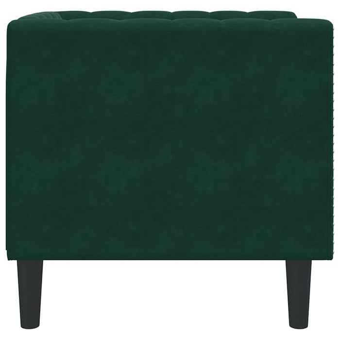 Fotoliu Chesterfield, verde închis, catifea - WALTI WALTI