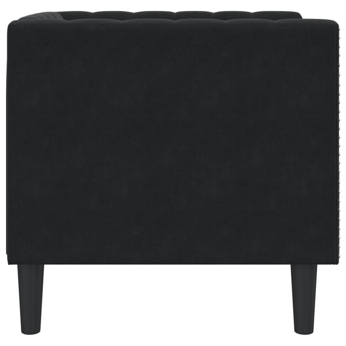 Fotoliu Chesterfield, negru, catifea - WALTI WALTI