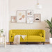Canapea Chesterfield cu pernuțe/2 locuri, galben, catifea - WALTI WALTI