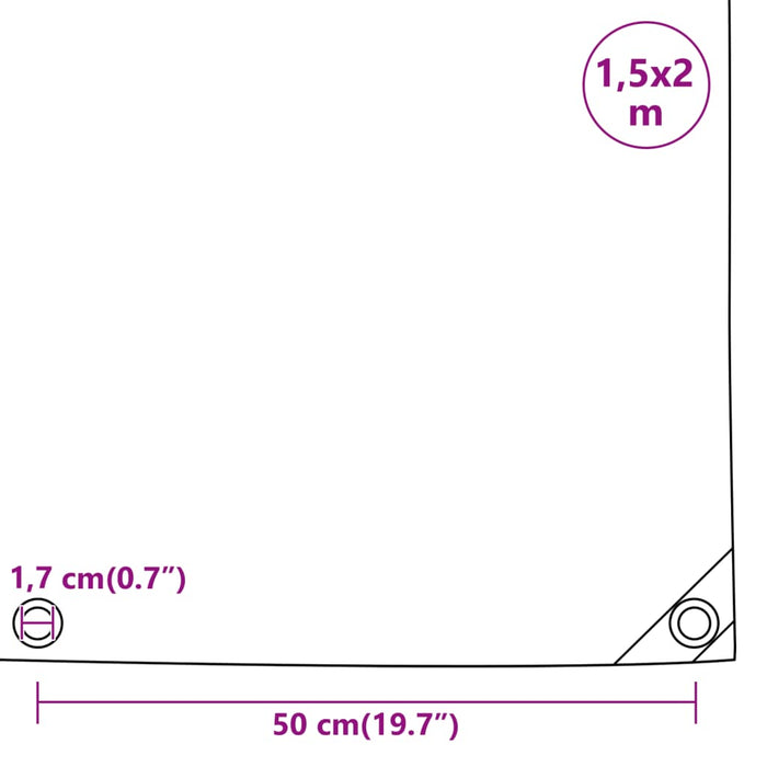 Prelată, gri, 1,5x2 m, 650 g/m² WALTI