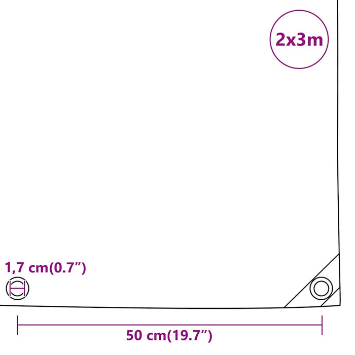 Prelată, antracit, 2x3 m, 650 g/m² WALTI