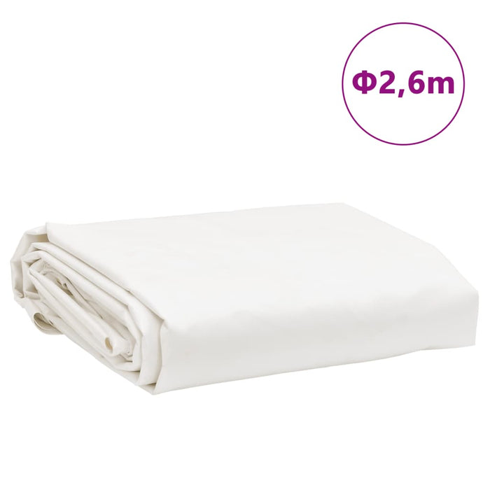 Prelată, alb, Ø 2,6 m, 650 g/m² WALTI