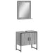 Set dulapuri Baie, 2 piese, gri sonoma, lemn prelucrat - WALTI WALTI