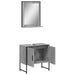 Set dulapuri Baie, 2 piese, gri sonoma, lemn prelucrat - WALTI WALTI