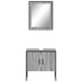 Set dulapuri Baie, 2 piese, gri sonoma, lemn prelucrat - WALTI WALTI