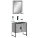 Set dulapuri Baie, 2 piese, gri sonoma, lemn prelucrat - WALTI WALTI