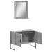 Set dulapuri Baie, 2 piese, gri sonoma, lemn prelucrat - WALTI WALTI