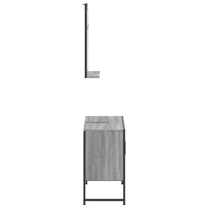 Set dulapuri Baie, 2 piese, gri sonoma, lemn prelucrat - WALTI WALTI