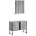Set dulapuri Baie, 2 piese, gri sonoma, lemn prelucrat - WALTI WALTI