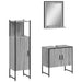 Set dulapuri de baie, 3 piese, gri sonoma, lemn prelucrat - WALTI WALTI