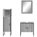 Set dulapuri de baie, 3 piese, gri sonoma, lemn prelucrat - WALTI WALTI