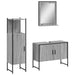 Set dulapuri de baie, 3 piese, gri sonoma, lemn prelucrat - WALTI WALTI