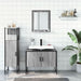 Set dulapuri de baie, 3 piese, gri sonoma, lemn prelucrat - WALTI WALTI