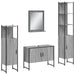 Set dulapuri de baie, 4 piese, gri sonoma, lemn prelucrat - WALTI WALTI