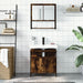 Set mobilier de baie, 2 piese, stejar fumuriu, lemn prelucrat - WALTI WALTI