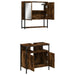 Set mobilier de baie, 2 piese, stejar fumuriu, lemn prelucrat - WALTI WALTI