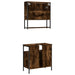 Set mobilier de baie, 2 piese, stejar fumuriu, lemn prelucrat - WALTI WALTI