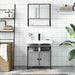 Set mobilier de baie, 2 piese, gri sonoma, lemn prelucrat - WALTI WALTI