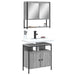 Set mobilier de baie, 2 piese, gri sonoma, lemn prelucrat - WALTI WALTI