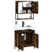 Set mobilier de baie, 2 piese, stejar fumuriu, lemn prelucrat - WALTI WALTI