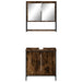 Set mobilier de baie, 2 piese, stejar fumuriu, lemn prelucrat - WALTI WALTI