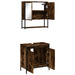Set mobilier de baie, 2 piese, stejar fumuriu, lemn prelucrat - WALTI WALTI