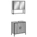 Set mobilier de baie, 2 piese, gri sonoma, lemn prelucrat - WALTI WALTI