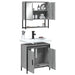 Set mobilier de baie, 2 piese, gri sonoma, lemn prelucrat - WALTI WALTI
