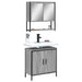 Set mobilier de baie, 2 piese, gri sonoma, lemn prelucrat - WALTI WALTI