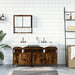 Set mobilier de baie, 3 piese, stejar fumuriu, lemn prelucrat - WALTI WALTI