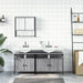 Set mobilier de baie, 3 piese, gri sonoma, lemn prelucrat - WALTI WALTI